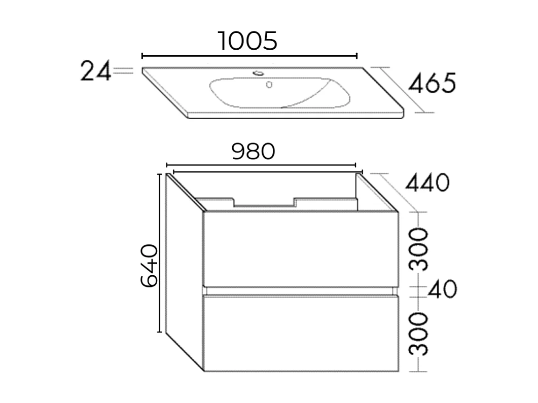 Pack meuble de salle de bain simple vasque BURGBAD Joline 100 cm chêne + colonne