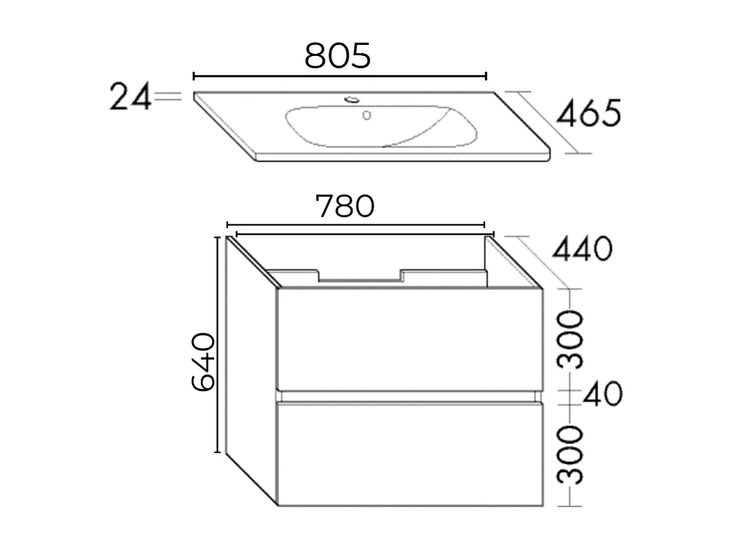 Pack meuble de salle de bain simple vasque 80 cm BURGBAD Joline blanc mat + colonne