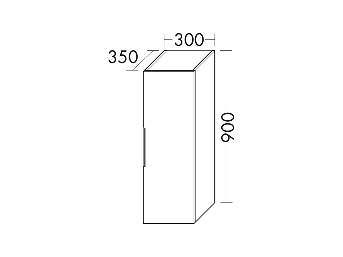 Meuble salle de bain vasque BURGBAD Olena en décaler 120 cm chêne clair + colonne