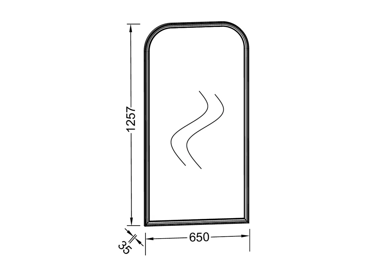 Miroir vertical salle de bain JACOB DELAFON Cléo 1889 Blanc Velours