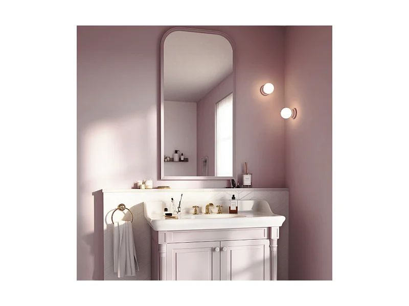 Miroir vertical salle de bain JACOB DELAFON Cléo 1889 Rose Pâle Velours