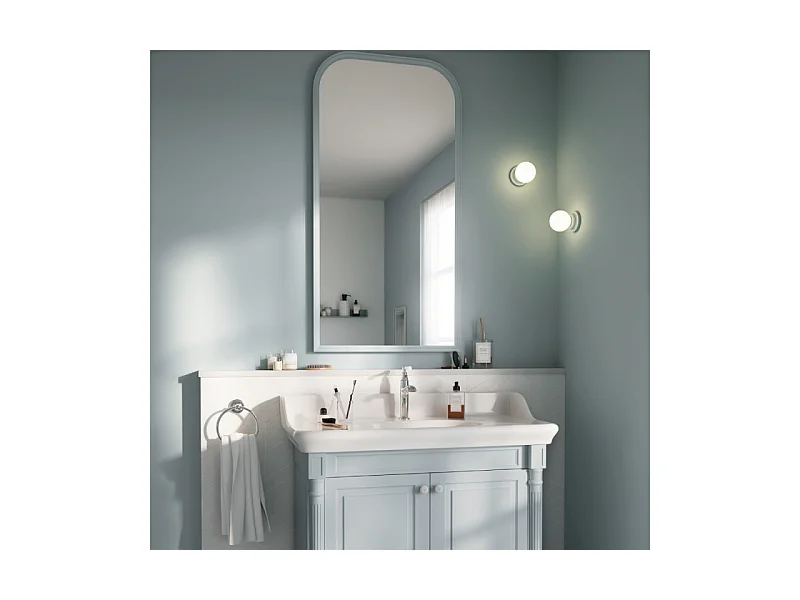 Miroir vertical salle de bain JACOB DELAFON Cléo 1889 Bleu Orage Velours