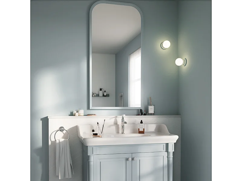 Miroir vertical salle de bain JACOB DELAFON Cléo 1889 Bleu Orage Velours