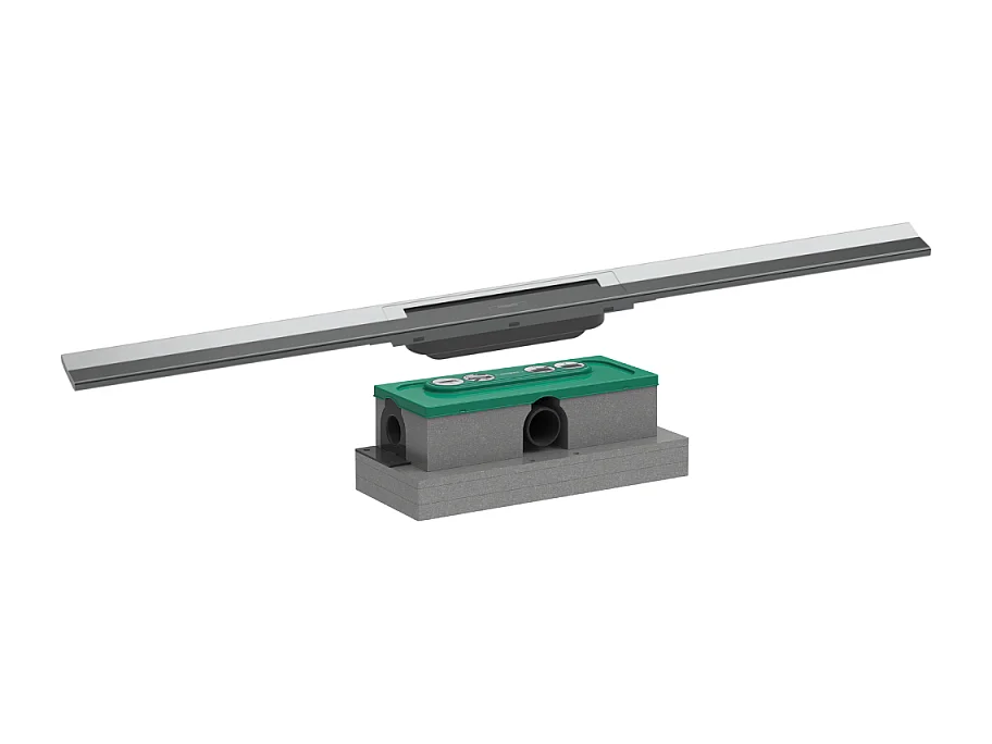 Caniveau de douche HANSGROHE RainDrain Flex chromé découpable 90 cm + corps encastré