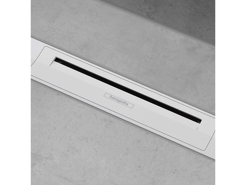 Caniveau de douche HANSGROHE RainDrain Flex chromé découpable 90 cm + corps encastré