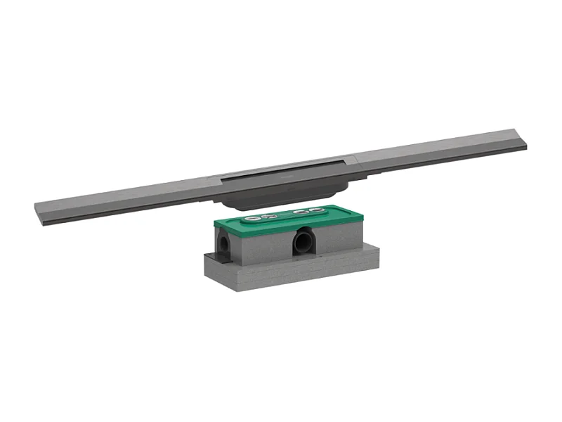 Caniveau de douche HANSGROHE RainDrain Flex 80 Chromé brossé + Corps encastré standard