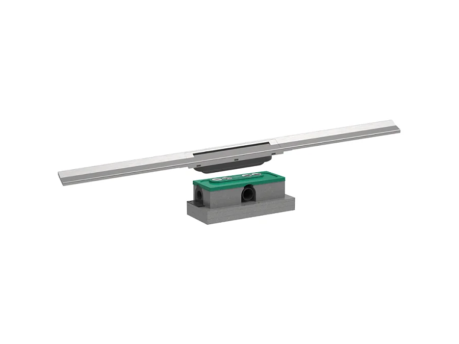 Caniveau de douche HANSGROHE RainDrain Flex 90 Acier inox brossé + Corps encastré standard