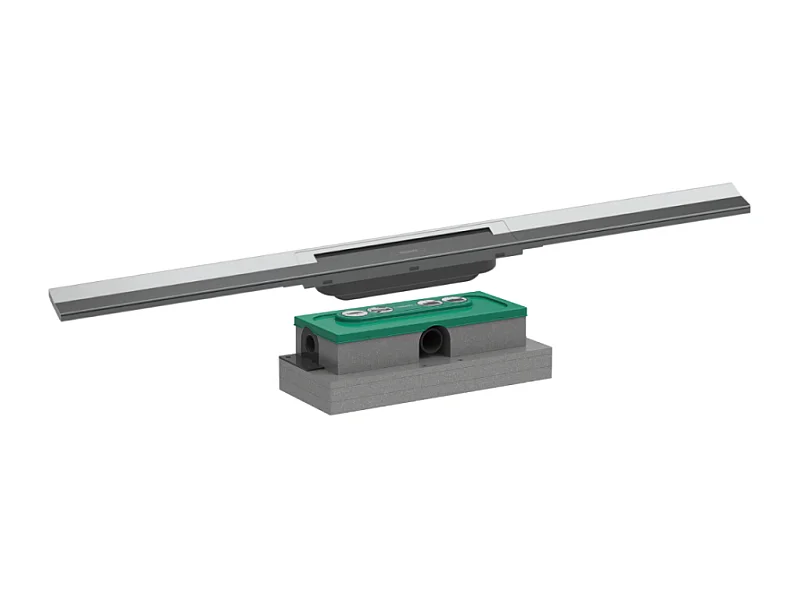 Caniveau de douche HANSGROHE RainDrain Flex 80 Chromé + Corps encastré à faible hauteur