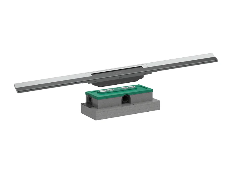 Caniveau de douche HANSGROHE RainDrain Flex 80 Chromé + Corps encastré à faible hauteur