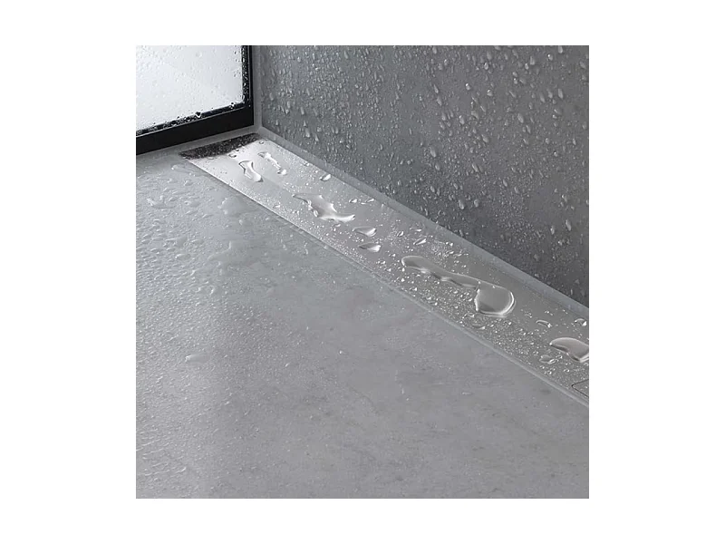 Caniveau de douche HANSGROHE RainDrain Flex 80 Chromé + Corps encastré standard