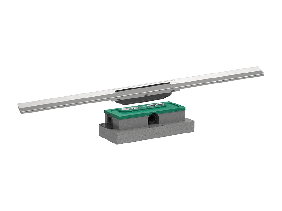 Caniveau de douche HANSGROHE RainDrain Flex 90 Chromé + Corps encastré à faible hauteur