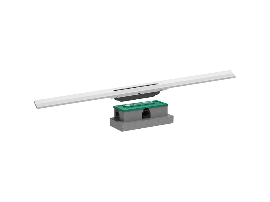 Caniveau de douche HANSGROHE RainDrain Flex 90 Blanc mat + Corps encastré standard