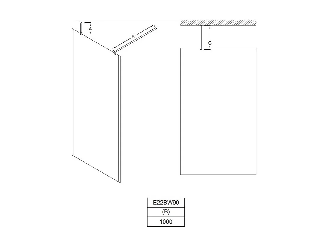 Barre de renfort horizontale JACOB DELAFON pour paroi de douche Contra chromé
