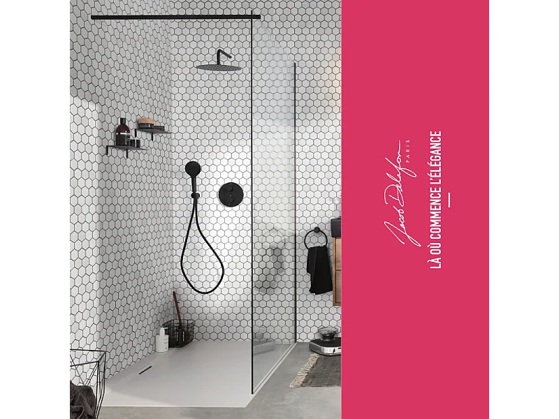 Barre de renfort horizontale JACOB DELAFON pour paroi de douche Contra noir mat