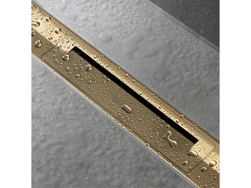 Caniveau de douche HANSGROHE RainDrain Flex 90 Aspect doré poli + Corps encastré standard