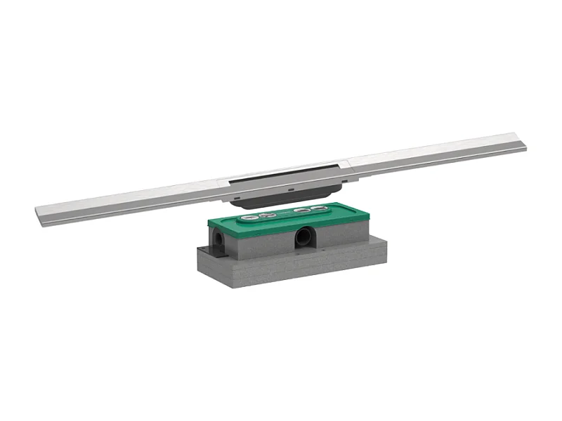 Caniveau de douche HANSGROHE RainDrain Flex 90 Acier inox brossé + Corps encastré à faible hauteur