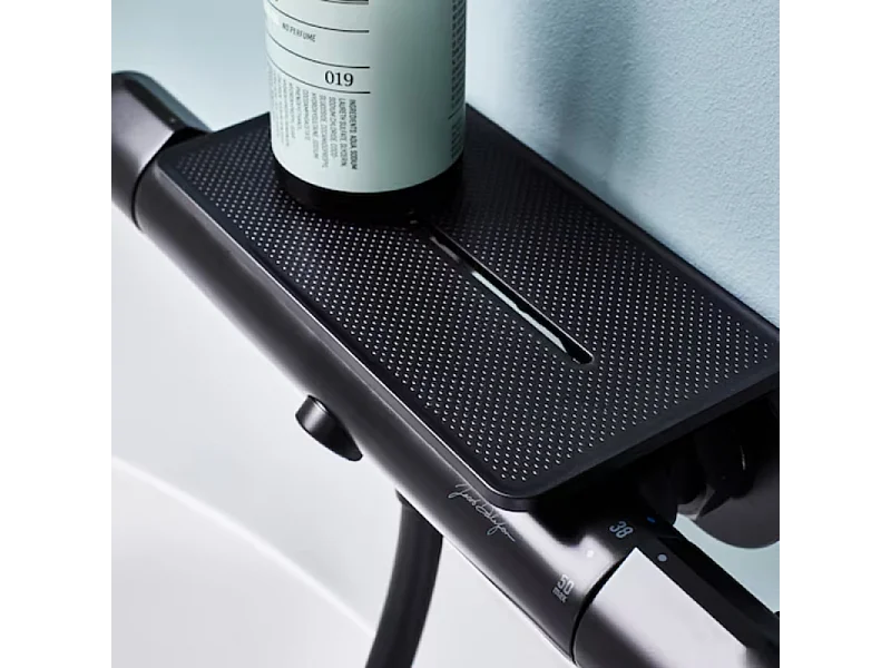 Tablette de douche JACOB DELAFON installation sur mitigeur de douche noir mat