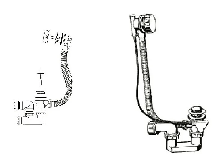 Vidage baignoire chromé IDEAL STANDARD