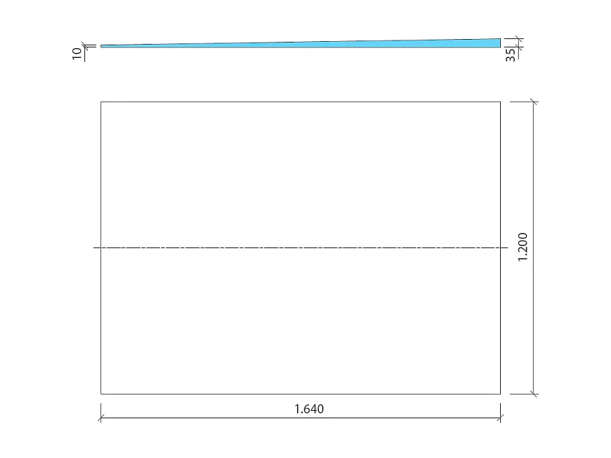 Pack receveur de douche pré-penté 164 x 120 x 3,5 cm WEDI Fundo Flex bois + bonde horizontale + écoulement linéaire + support