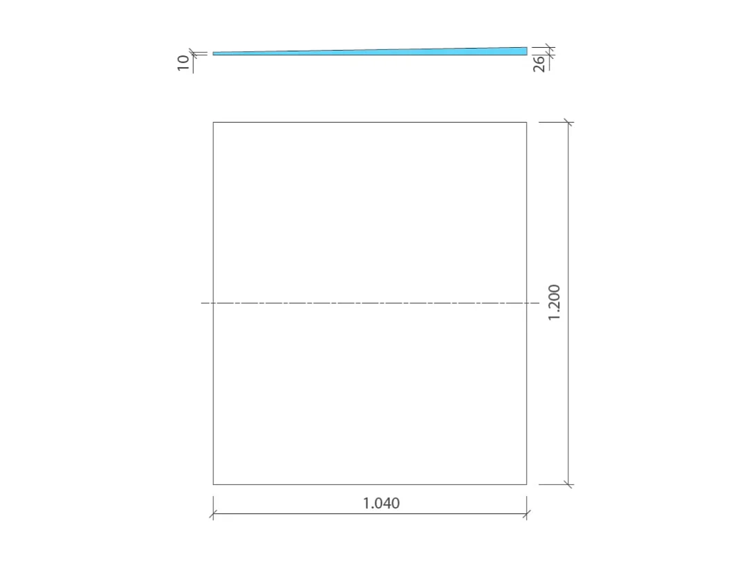 Pack receveur de douche pré-penté 104 x 120 x 2,6 cm WEDI Fundo Flex bois +bonde horizontal+écoulement+support+colle+kit étanche
