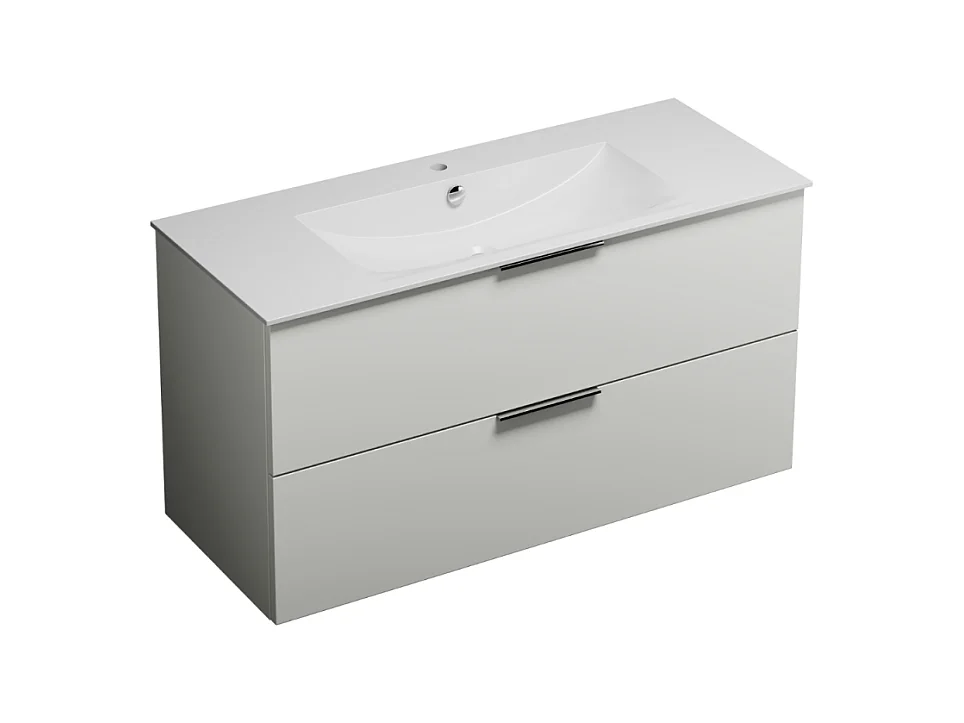 Meuble de salle de bain 120 cm BURGBAD Olena blanc brillant