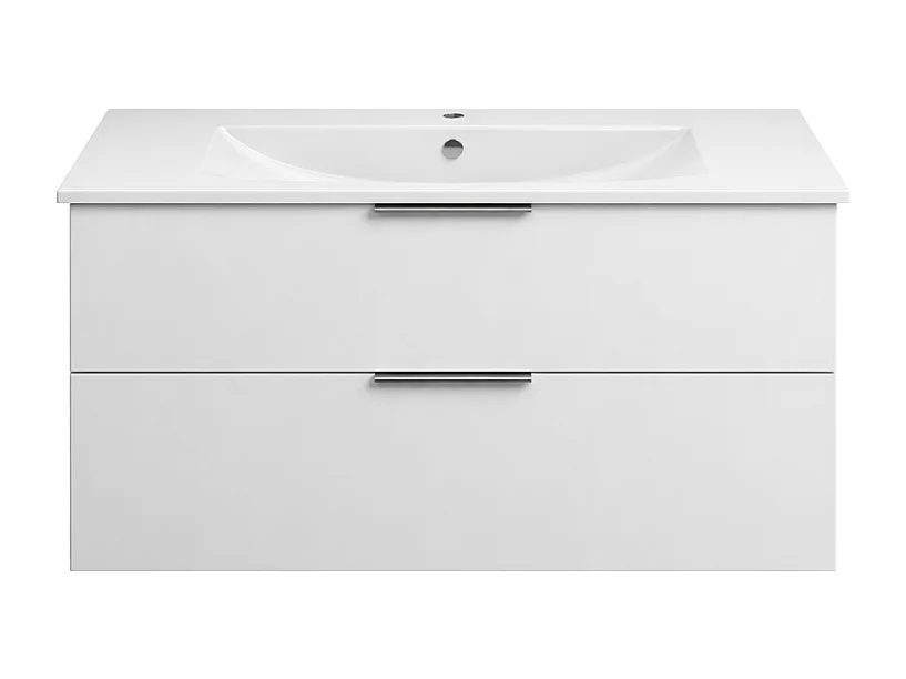 Meuble de salle de bain 120 cm BURGBAD Olena blanc brillant