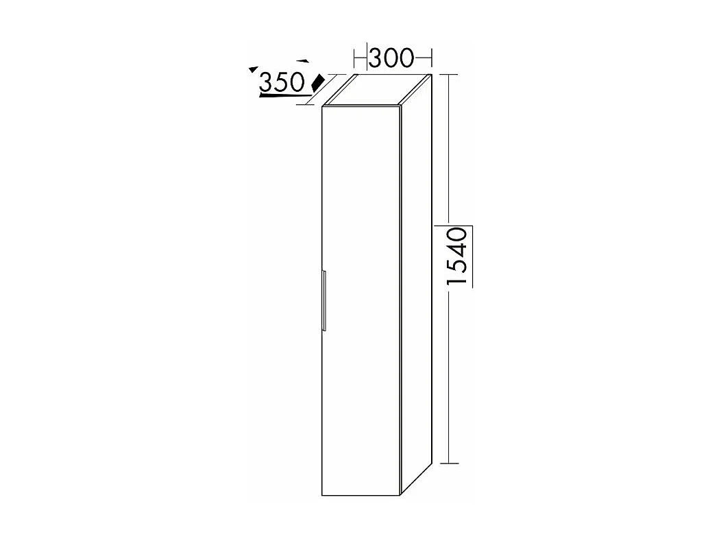 Meuble vasque 90 cm BURGBAD Olena blanc brillant + miroir + colonne de salle de bain