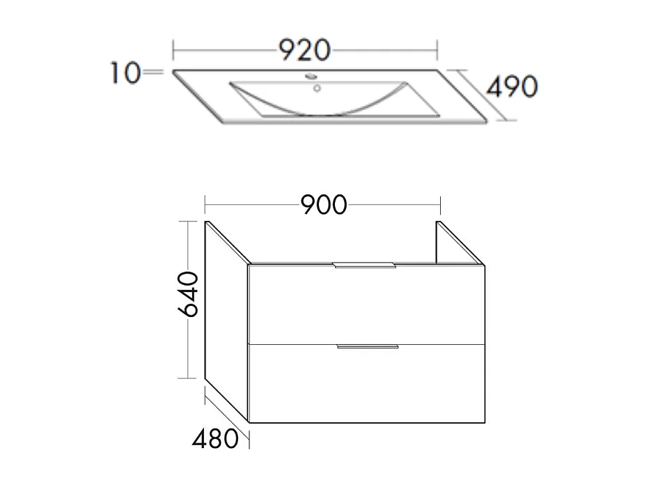 Meuble vasque 90 cm BURGBAD Olena blanc brillant + miroir + colonne de salle de bain