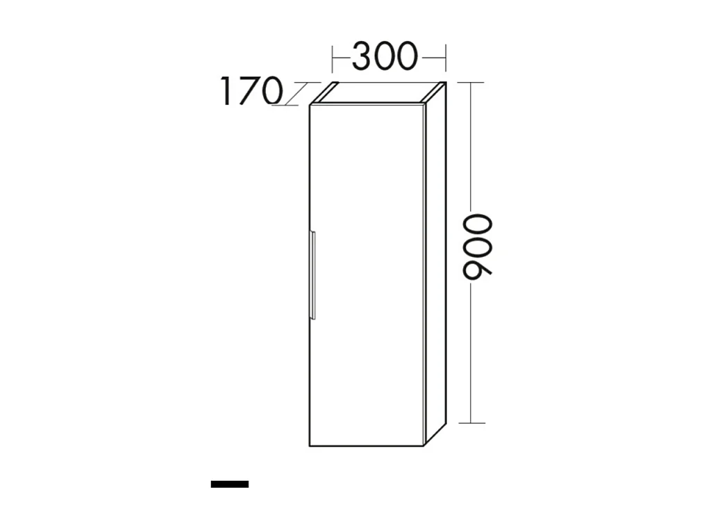 Meuble vasque 60 cm BURGBAD Olena blanc brillant + miroir + colonne de salle de bain