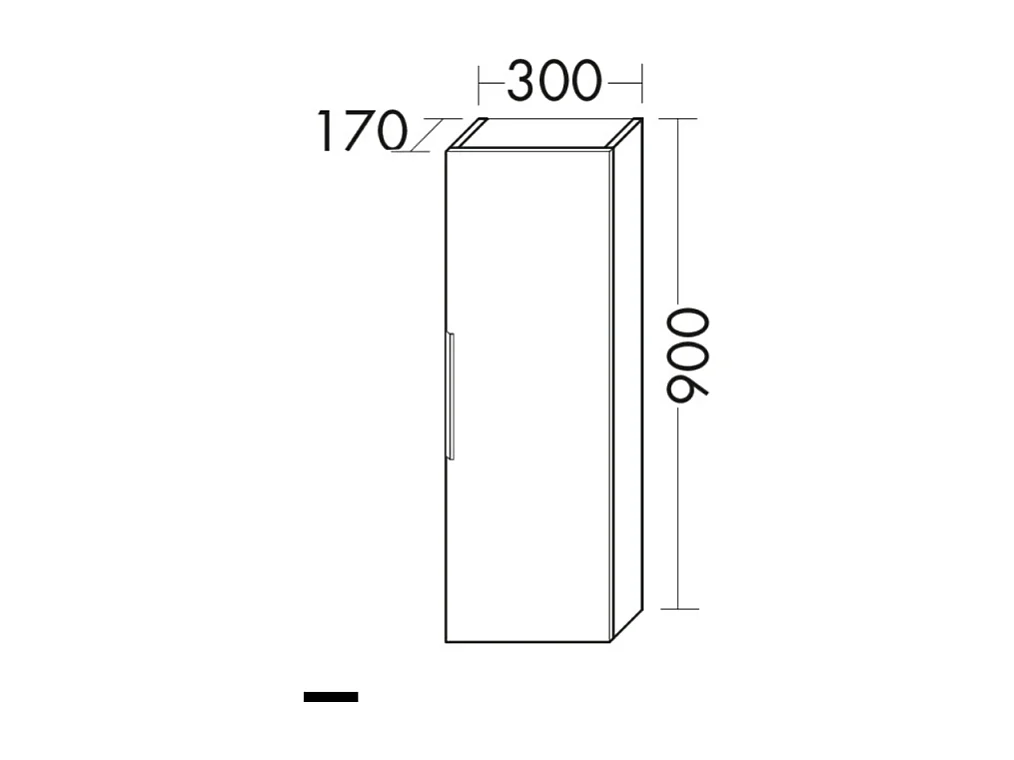 Meuble vasque 60 cm BURGBAD Olena blanc brillant + miroir + colonne de salle de bain