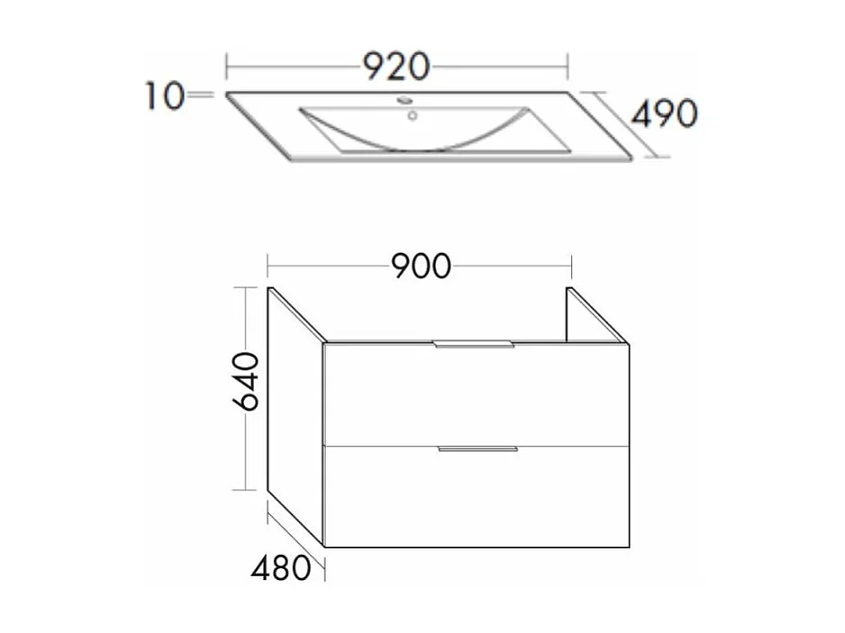 Meuble vasque 90 cm BURGBAD Olena chêne clair + miroir