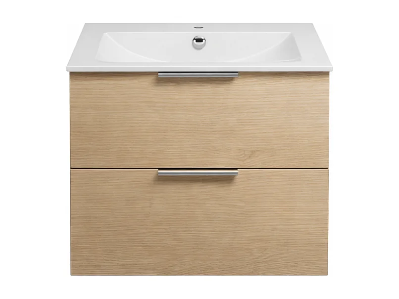 Meuble vasque 60 cm BURGBAD Olena chêne clair