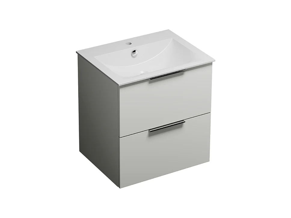 Meuble vasque 60 cm BURGBAD Olena blanc brillant