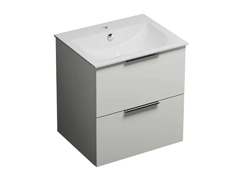 Meuble vasque 60 cm BURGBAD Olena blanc brillant