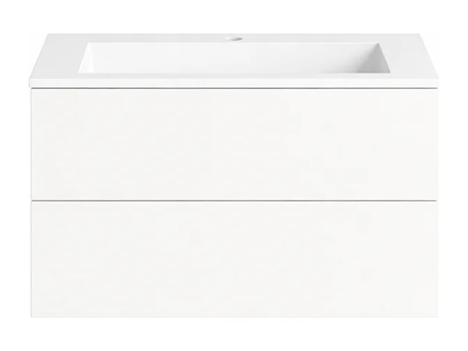 Meuble simple vasque BURGBAD Cosmo 80 cm blanc mat