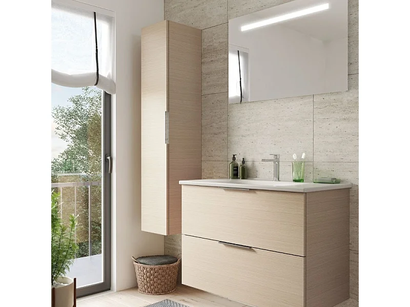 Meuble de salle bain120 cm BURGBAD Olena chêne clair