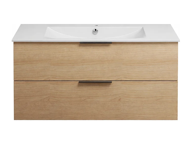 Meuble de salle bain120 cm BURGBAD Olena chêne clair