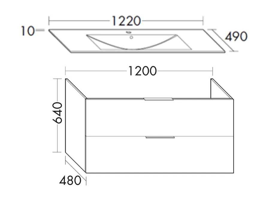 Meuble de salle bain120 cm BURGBAD Olena chêne clair