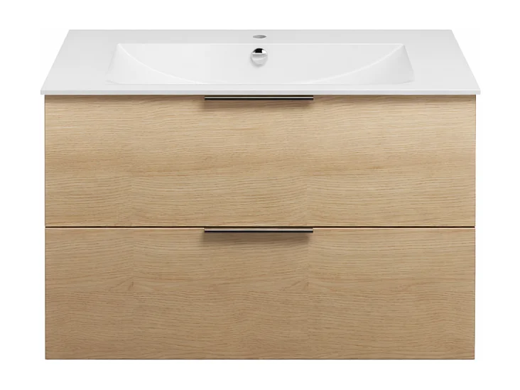 Meuble vasque 90 cm BURGBAD Olena chêne clair