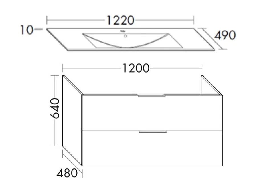 Meuble vasque 120 cm BURGBAD Olena chêne clair + colonne de salle de bain