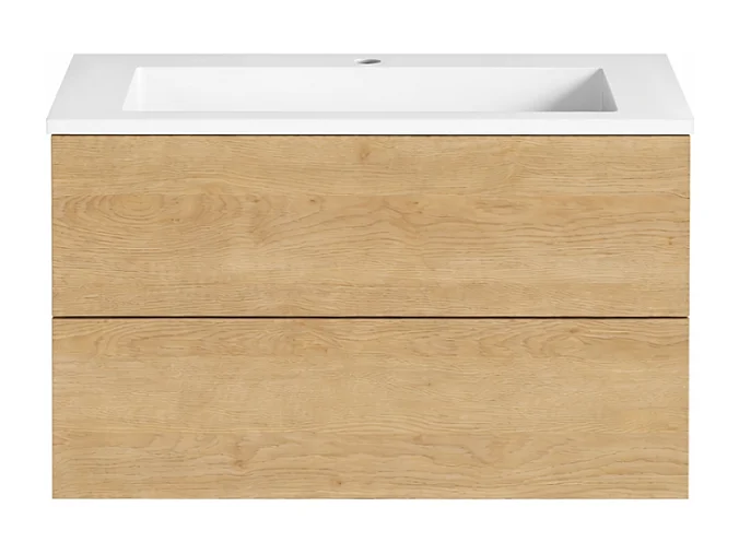 Meuble vasque 80 cm BURGBAD Cosmo chêne cachemire