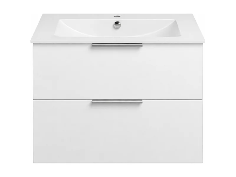 Meuble vasque 90 cm BURGBAD Olena blanc brillant