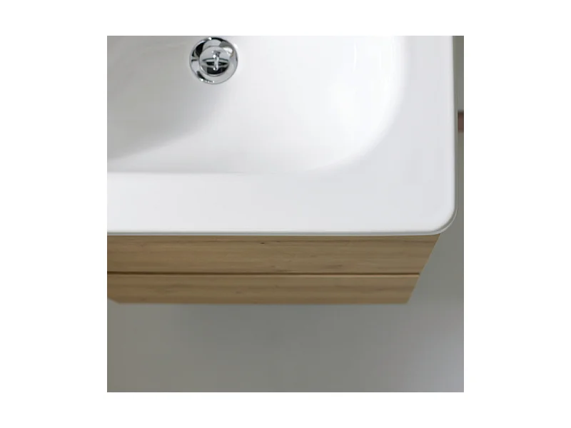 Meuble de salle de bain simple vasque 100 cm BURGBAD Joline chêne