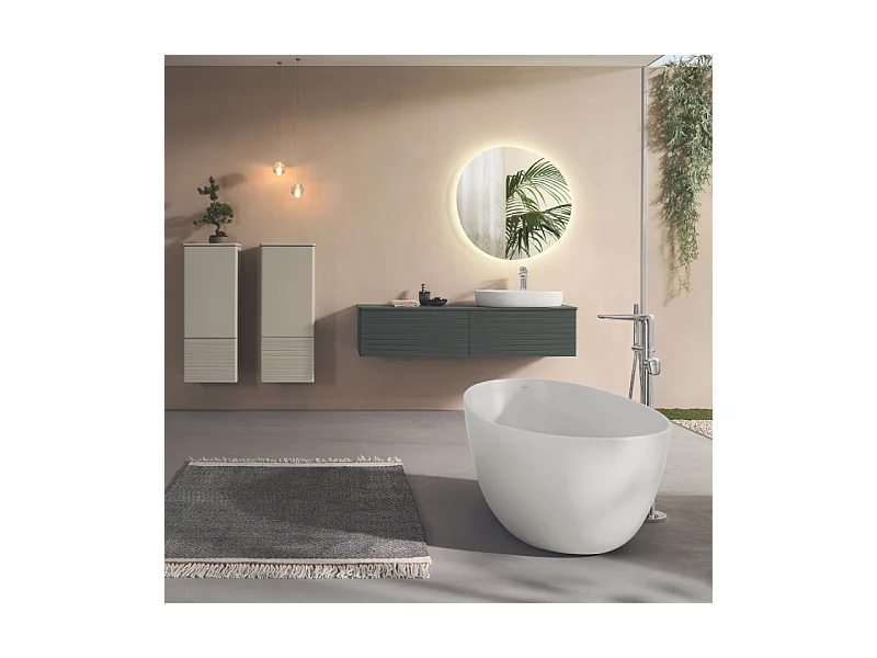 Baignoire ilot VILLEROY ET BOCH Antao quaryl blanc