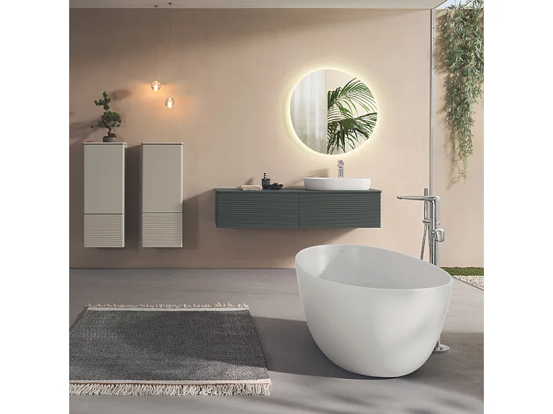 Baignoire ilot VILLEROY ET BOCH Antao quaryl blanc