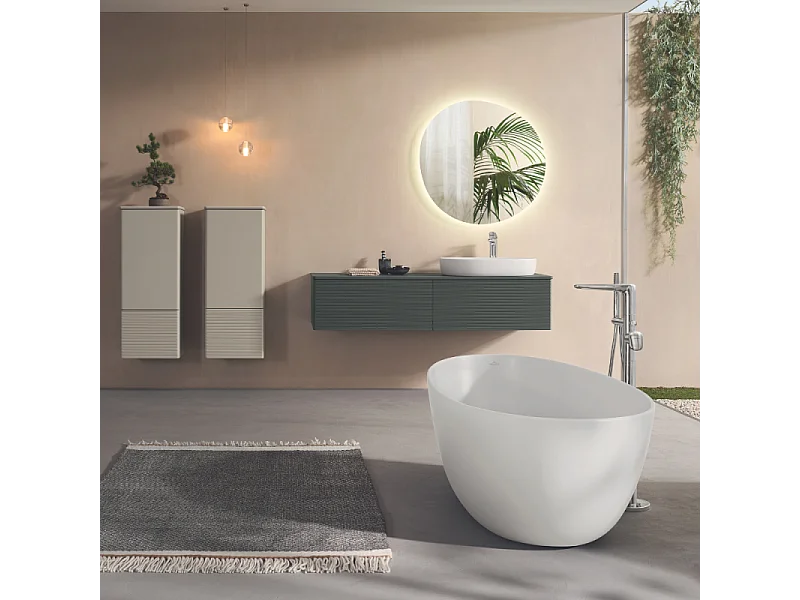 Baignoire ilot VILLEROY ET BOCH Antao quaryl blanc