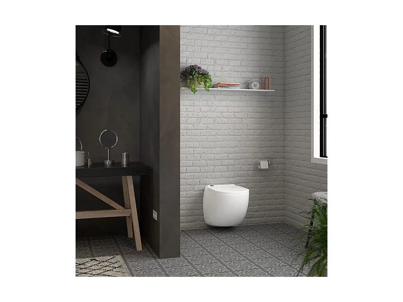 WC broyeur suspendu WATERMATIC W40SP Silence avec abattant