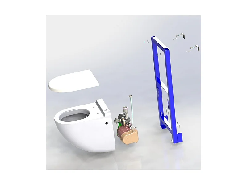 WC broyeur suspendu WATERMATIC W40SP Silence avec abattant