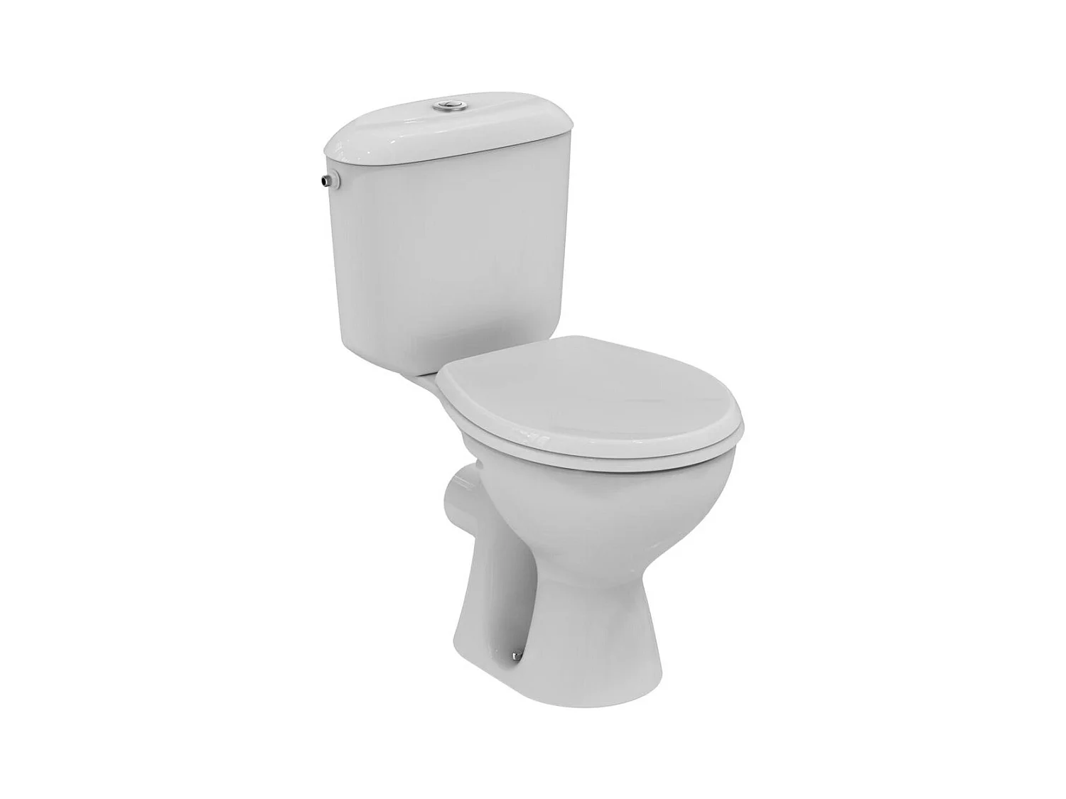 Porcher Pack WC à poser avec bride Noé SH Alimentation latérale, blanc brillant (P948001)