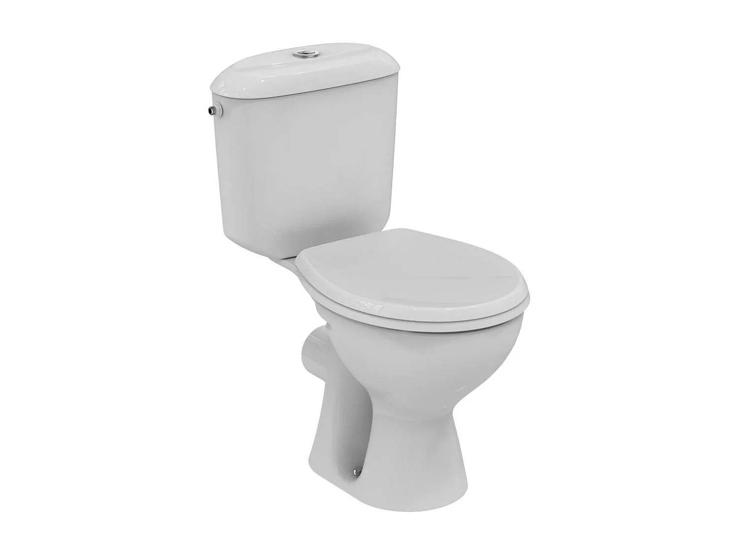 Porcher Pack WC à poser avec bride Noé SH Alimentation latérale, blanc brillant (P948001)